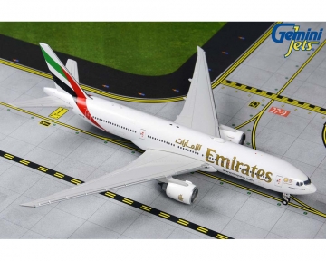 Emirates B777-200LR Expo 2020 logo on front A6-EWI 1:400 GeminiJets GJUAE1907